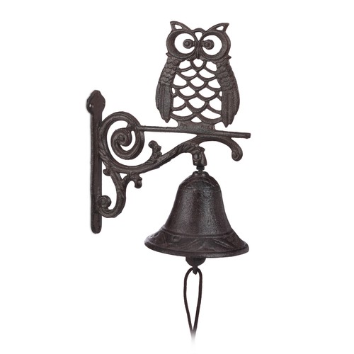 Cloche porte fonte hibou - en,