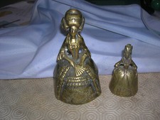 2 cloche clochette de table en bronze marquise dont grand modele 14cm de haut