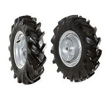 Paire Roues Gommées 4.00-8 Disque Fixe pour Motoculteur Nibbi Brik 1 Brik 3