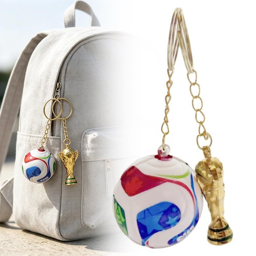 Porte clés cuir football - cuir, pu