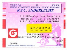 Ticket EC RSC Anderlecht - SV Salzburg 30.09.1997