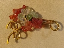 Belle broche ancienne en pâte