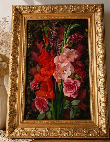 Tableau floral ancien avec