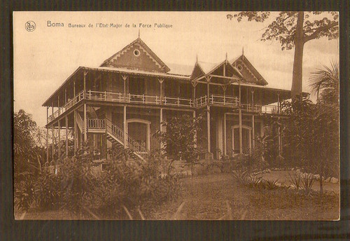 Congo belge boma cpa - belge-boma, bureaux