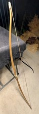 Vintage Paul Bunyan 600 Glass Longbow #50 Draw Archery Bow Leather Grip USA
