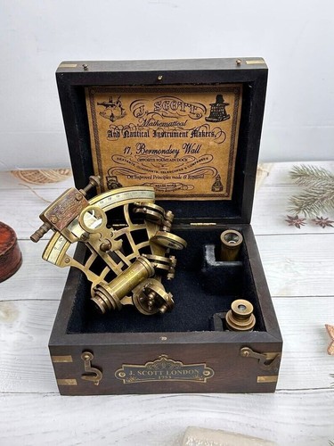 Ancien sextant laiton - ancien,