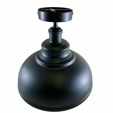 Lustre en Métal Vintage Plafonnier Lampe de Plafond Noir abat jour lampe chevet