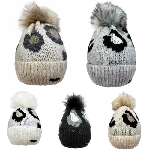 Faera bonnet hiver léopard - bonnet, d'hiver