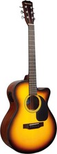 Guitare Électro-Acoustique Blue Moon SUNBURST Mini Jumbo Cutaway. Chez Hobgoblin