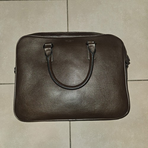 Malette hexagone cuir marron - cuir,