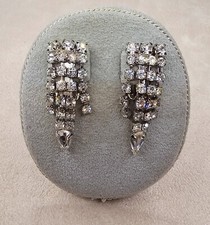 KRAMER BOUCLE D'OREILLE RHINESTONE STRASS VINTAGE