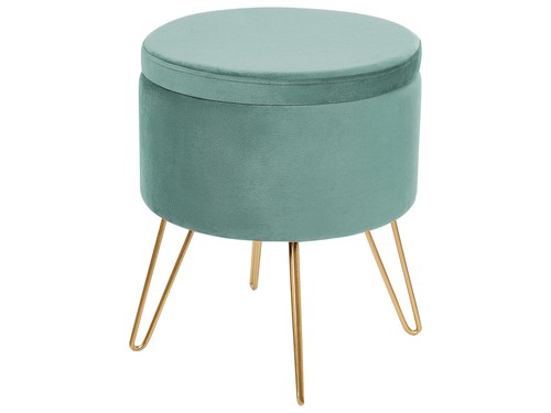 Pouf coffre velours vert - pouf,