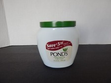 Pond's 13.4 oz. Deep Cleansing Cold Cream Jar--Empty w. Labels & Metal Lid