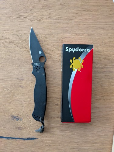 Spyderco para black g10 - para, 2