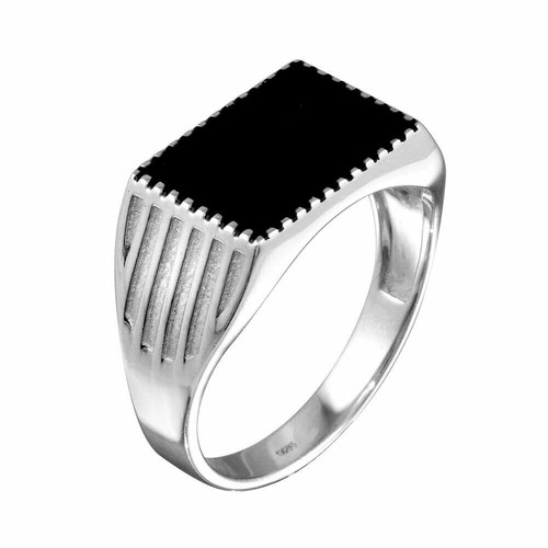 Bague rectangulaire argent - rectangulaire, en