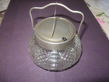 ancien sucrier verre et métal