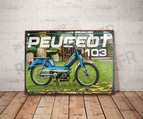 Plaque métal vintage peugeot - vintage,