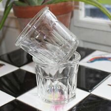  Lot of Two Antique Faceted Glass Jam Jars 375ml 10cm