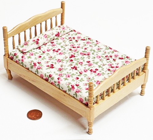 Lit double bois pin - en,