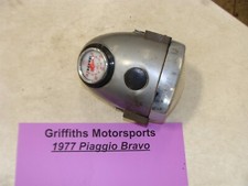 1977 Piaggio Bravo scooter moped Vespa Ciao? headlight bucket speedometer gauge 