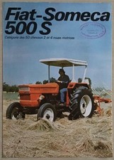 FIAT SOMECA 500S TRACTOR Agricultural Sales Brochure DEC 1976 French Text