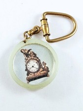 KEYRING - Pendulum, Clock Design 1960s - DEJEAN Jeweler EVIAN - Vintage