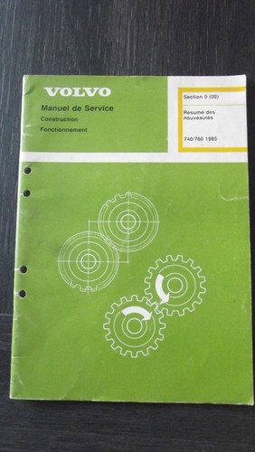 Manuel service volvo - service, 740