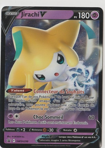 Carte pokémon jirachi - carte, v