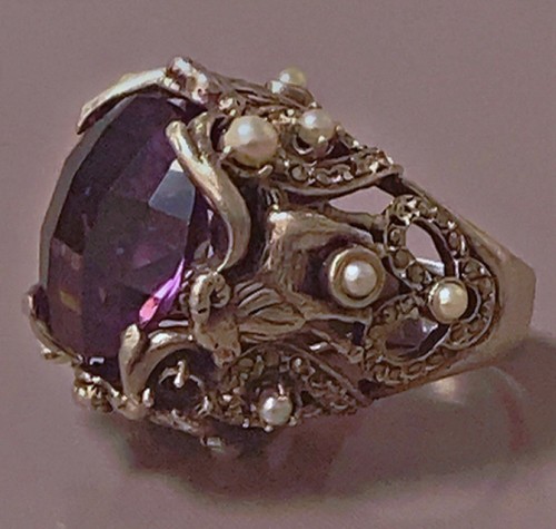 25g bague argent amethyste - ,