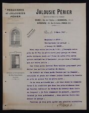 Invoice PARIS 1920 Blouserie PERIER blind billhead shutter 22