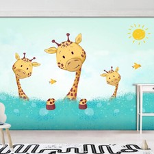 PAPIER PEINT  girafe  chambre