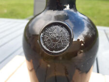 bottle blown glass AC seal star David jewish cross english sealed bottle
