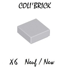 Lego 3070b - 6x Plaque Lisse / Tile 1x1 - Light Bluish Gray - 30039 35403 NEUF