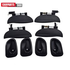 8Pcs Inside Outside Black Door