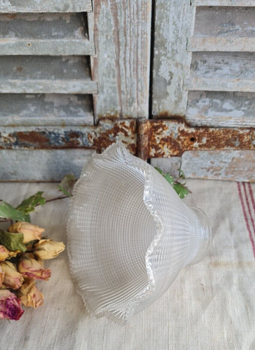 Ancienne tulipe verre lampe - ancienne,