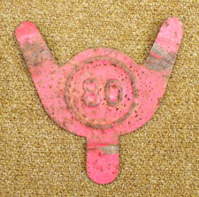 US WW2 - PLAQUE D'INDICE D'OCTANE 80 POUR JERRICAN