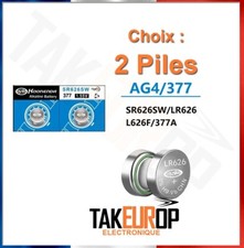 2 Piles Montre 377 Argent AG4