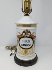 A. Collin Paris Opium Smyrn Apothecary Jar Converted Lamp, French 19th Century