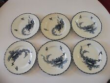 Sarreguemines Flat Plates Model Birds Musical Instruments Bourgeois 2