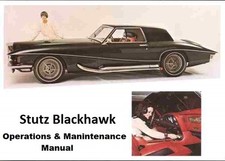 STUTZ BLACKHAWK OPERATIONS & MAINTENANCE MANUAL - 80pgs for Black Hawk Service 