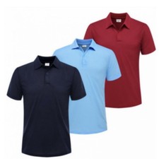 Polo homme à manches courtes ( lot de 3 ) bleu marine – bleu ciel – rouge