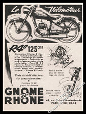 Motorcycle Advertising GHIME RHONE 125cm3 R4B Motorcycle Vintage Ad Advertising 1952