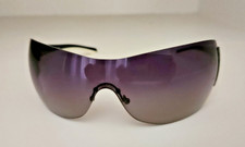 Vtg. Prada Rimless Shield Smoke Sunglasses SPR54G 761-5D1 115 -Missing Nose Pads