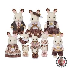 Poupée NEUVE Sylvanian Families [ensemble anniversaire famille lapin chocolat...