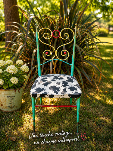 Chaise vintage métal - chaise, en