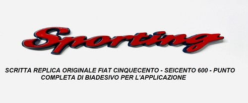 Sporting frieze written - sporting, fiat