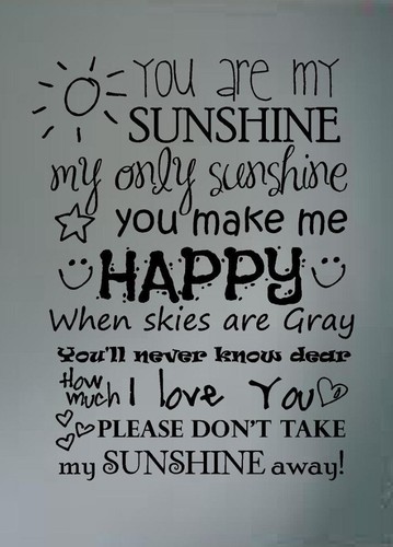 You are sunshine song - sunshine,