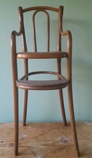 Chaise haute de poupée bois courbé Thonet Fischel 1900 Art Nouveau Jouet Ancien 