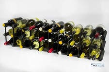 Cranville Rangement À Vin 20/30 Bouteilles Bois Teinté Noir/Métal Noir Assemblé