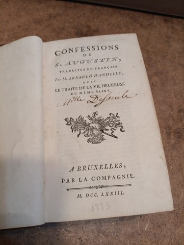 Livre ancien confessions - ancien,
